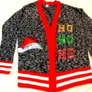 no boundaries women’s Christmas Cardigan Sweater Size M  (7-9)